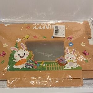 Easter Bunny Window Gift boxes cookies - Orange with Cute Bunny Design